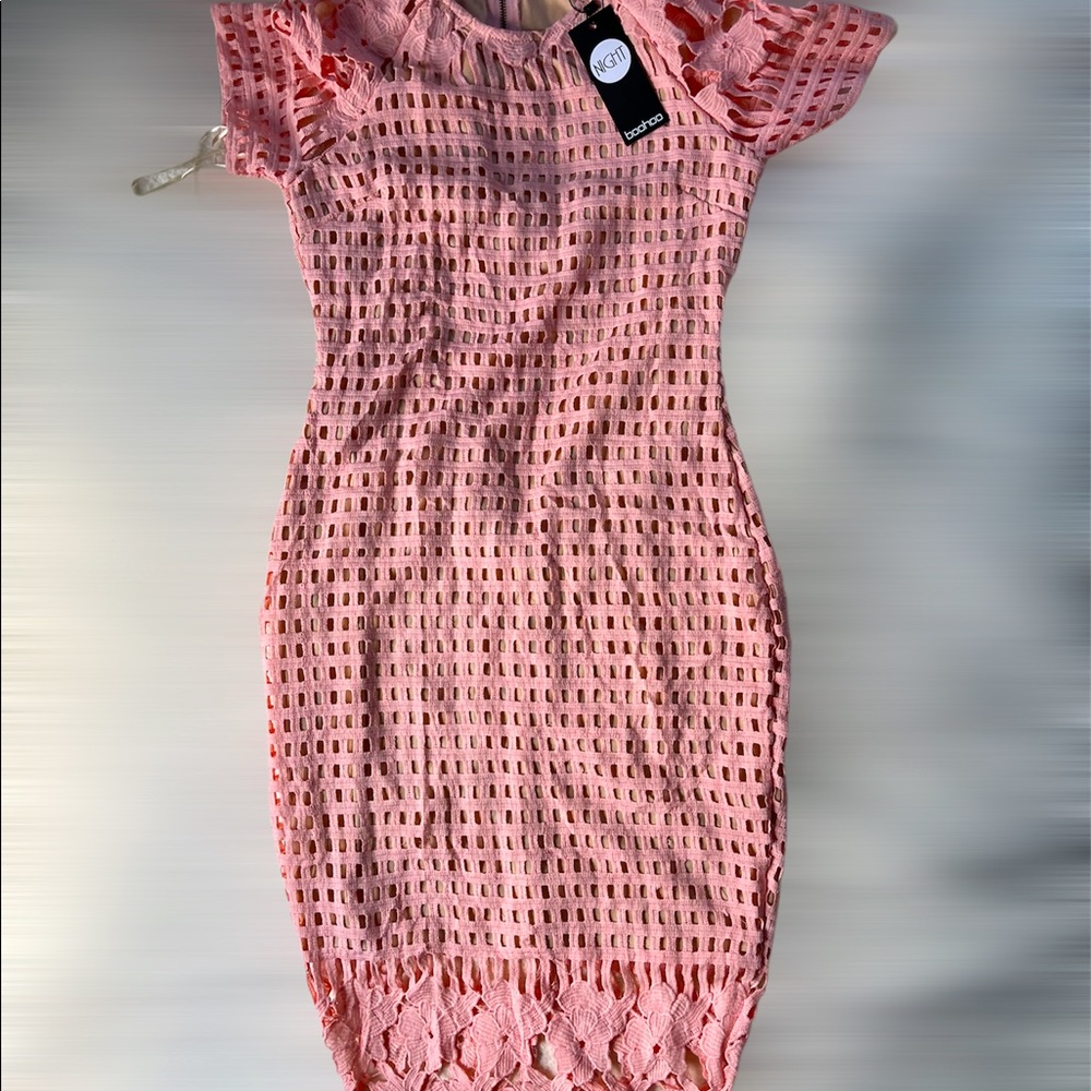 Amy All Over Crochet Border Detail Midi Dress